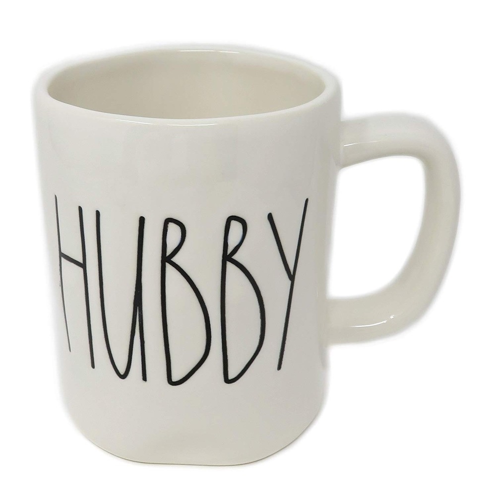Rae Dunn Coffee Mug HUBBY Artisan Collection Farmhouse Cup